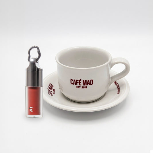 [BUNDLE] Cafe Mad Tea Cup & Tinted Glass H2Oil
